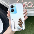 Girl With Flower Customize Anti Yellow Case For Vivo T2x 5G