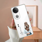 Girl With Flower Customize Transparent Silicon Case For Vivo - ShopOnCliQ