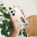 Girl With Flower Customize Transparent Silicon Case For Vivo V60e 5G