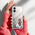 Girl With Flower Customize Transparent Silicon Case For Vivo T4 Lite 5G