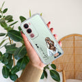 Girl With Flower Customize Transparent Silicon Case For Vivo Y31 5G