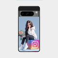 Girl With Flower Glossy Metal Case Cover For Google Pixel 8 Pro 5G