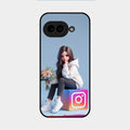Girl With Flower Glossy Metal Case Cover For Google Pixel 9A 5G