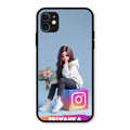 Girl With Flower Glossy Metal Case Cover For iPhone 11