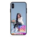 Girl With Flower Glossy Metal Case Cover For iPhone XS Max