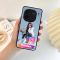 Girl With Flower Glossy Metal Case Cover For iQOO - ShopOnCliQ
