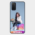 Girl With Flower Glossy Metal Case Cover For Iqoo 3 5G