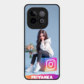 Girl With Flower Glossy Metal Case Cover For Iqoo Neo 10 5G