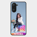 Girl With Flower Glossy Metal Case Cover For Iqoo Z9 Lite 5G