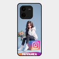 Girl With Flower Glossy Metal Case Cover For Iqoo Z9X 5G