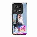Girl With Flower Glossy Metal Case Cover For Motorola Edge 50 Pro