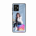 Girl With Flower Glossy Metal Case Cover For Motorola G54 5G