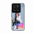 Girl With Flower Glossy Metal Case Cover For Motorola G57 Power 5G