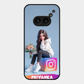 Girl With Flower Glossy Metal Case Cover For Nothing Phone 2A 5G