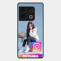 Girl With Flower Glossy Metal Case Cover For Oneplus 10 Pro 5G