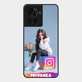 Girl With Flower Glossy Metal Case Cover For Oneplus 10R 5G