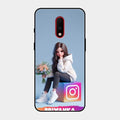 Girl With Flower Glossy Metal Case Cover For Oneplus 7