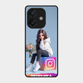 Girl With Flower Glossy Metal Case Cover For Oppo A3X 5G