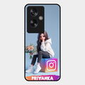 Girl With Flower Glossy Metal Case Cover For Oppo A79 5G