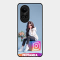 Girl With Flower Glossy Metal Case Cover For Oppo Reno 10 Pro 5G