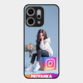 Girl With Flower Glossy Metal Case Cover For Oppo Reno 14 Pro 5G