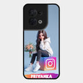 Girl With Flower Glossy Metal Case Cover For Oppo Reno 8 5G