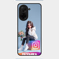 Girl With Flower Glossy Metal Case Cover For Poco C71