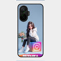 Girl With Flower Glossy Metal Case Cover For Poco F7 5G