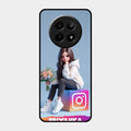 Girl With Flower Glossy Metal Case Cover For Realme 12 5G