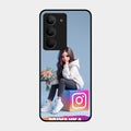 Girl With Flower Glossy Metal Case Cover For Realme 14X 5G