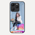 Girl With Flower Glossy Metal Case Cover For Realme 15T 5G