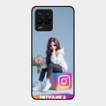 Girl With Flower Glossy Metal Case Cover For Realme 8 Pro
