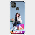 Girl With Flower Glossy Metal Case Cover For Realme C21Y