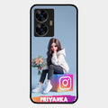 Girl With Flower Glossy Metal Case Cover For Realme C55
