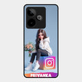 Girl With Flower Glossy Metal Case Cover For Realme Gt 7T 5G
