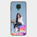 Girl With Flower Glossy Metal Case Cover For Redmi Note 10 Lite
