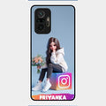 Girl With Flower Glossy Metal Case Cover For Redmi Note 10 Pro Max