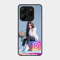 Girl With Flower Glossy Metal Case Cover For Redmi Note 14 Se 5G