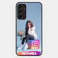 Girl With Flower Glossy Metal Case Cover For Samsung Galaxy A34 5G