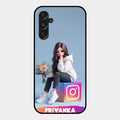 Girl With Flower Glossy Metal Case Cover For Samsung Galaxy F34 5G
