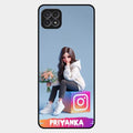 Girl With Flower Glossy Metal Case Cover For Samsung Galaxy F42 5G