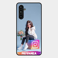 Girl With Flower Glossy Metal Case Cover For Samsung Galaxy F54 5G