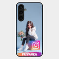 Girl With Flower Glossy Metal Case Cover For Samsung Galaxy S23 Fe 5G