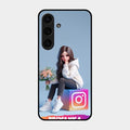 Girl With Flower Glossy Metal Case Cover For Samsung Galaxy S25 Plus 5G