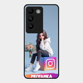 Girl With Flower Glossy Metal Case Cover For Vivo T3 5G