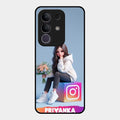 Girl With Flower Glossy Metal Case Cover For Vivo T4X 5G