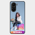 Girl With Flower Glossy Metal Case Cover For Vivo V29E 5G
