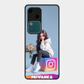 Girl With Flower Glossy Metal Case Cover For Vivo V30 5G