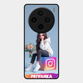 Girl With Flower Glossy Metal Case Cover For Vivo X100 5G