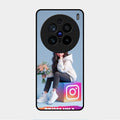 Girl With Flower Glossy Metal Case Cover For Vivo X200 Pro 5G